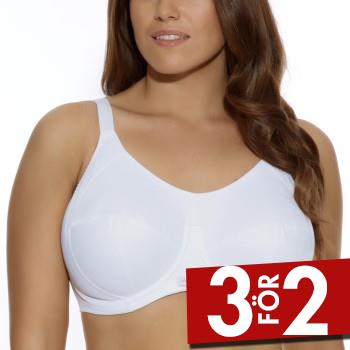 Elomi BH Energise Sports Bra Vit nylon D 85 Dam
