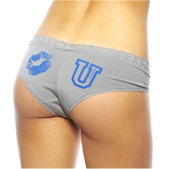 Flirty Undies Lace Tanga Kisses Grey