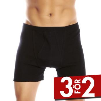 JBS Kalsonger Basic Fly Boxer Svart bomull Small Herr