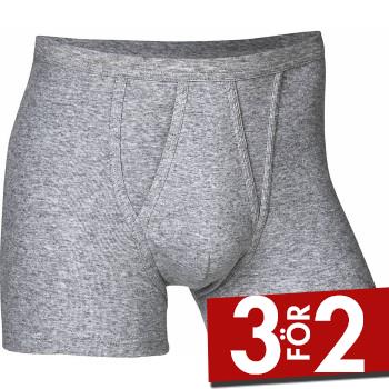 JBS Kalsonger Basic Fly Boxer Grå bomull Small Herr