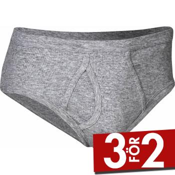 JBS Kalsonger Basic Fly Brief Grå bomull Small Herr