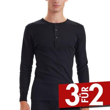 JBS Basic Grandad Black Schwarz Baumwolle Large Herren