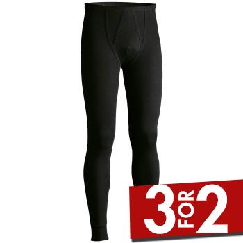 JBS Stillongs Basic Long Johns Svart bomull Large Herre