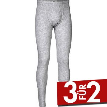 JBS Lange Unterhosen Basic Long Johns Grau Baumwolle Large Herren