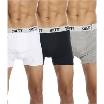 3-er-Pack Sweet High Times Boxer Grey White Black
