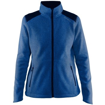 Craft Noble Zip Jacket Heavy Knit Fleece Women Mørkblå polyester X-Large Dame