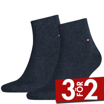 Tommy Hilfiger Strumpor 2P Men Quarter Sock Bl&aring; Strl 47/49 Herr