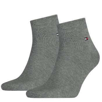 Bilde av Tommy Hilfiger Strømper 2p Men Quarter Sock Grå Str 39/42 Herre