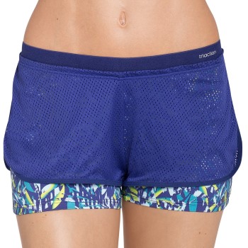 Triumph Triaction The Fit-ster Short 01 Blå Mønster Large Dame