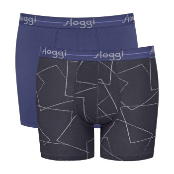 Sloggi Kalsonger 2P Men Start Short C2P Svart/Blå bomull Small Herr