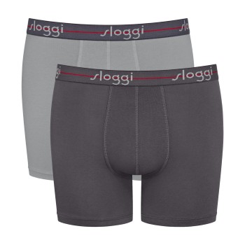 Sloggi Kalsonger 2P Men Start Short C2P Svart/Grå bomull Small Herr