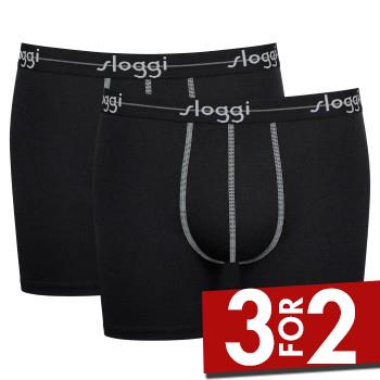 Sloggi 2P Men Start Short C2P Sort bomuld Small Herre