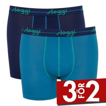 Sloggi Kalsonger 2P Men Start Short C2P Bl&aring; bomull Medium Herr