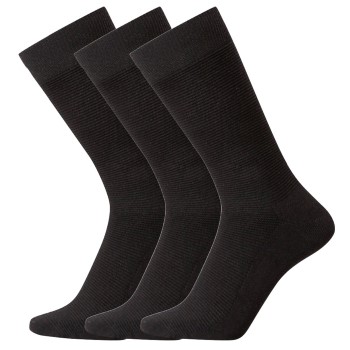 Bilde av Claudio Strømper 3p Rib Heavy Cotton Socks Svart Str 40/47 Herre