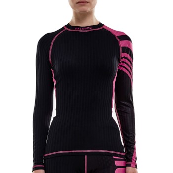 Bilde av Salming Baselayer Ls Tee Women Svart/rosa Polyester Large Dame