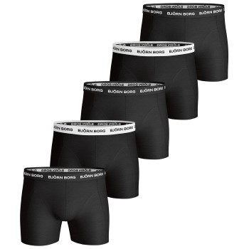 Bilde av Björn Borg 5p Essential Shorts Solids Svart Bomull Large Herre