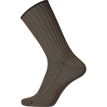 Bilde av Egtved Strømper Wool No Elastic Rib Socks Mørkbrun Str 40/45