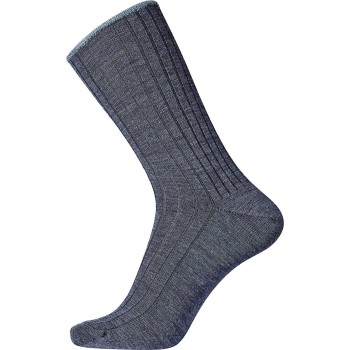 Bilde av Egtved Strømper Wool No Elastic Rib Socks Blå Str 45/48