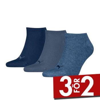 Puma Strumpor 3P Sneaker Socks Jeansbl&aring; Strl 47/49