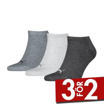 Puma Strumpor 3P Sneaker Socks Gr&aring; Strl 39/42