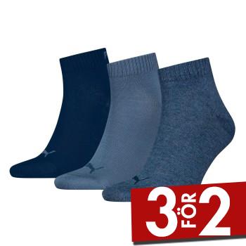 Puma Strumpor 3P Quarter Socks Jeansbl&aring; Strl 47/49