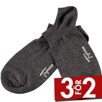 Topeco Strumpor Men Sock Sneaker Bamboo M&ouml;rkgr&aring; Strl 41/45 Herr