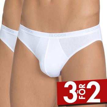 Sloggi Kalsonger 2P For Men Basic Minis Vit bomull Small Herr