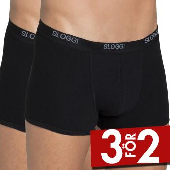 Sloggi Kalsonger 2P For Men Basic Short Svart bomull Small Herr
