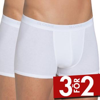 Sloggi Kalsonger 2P For Men Basic Short Vit bomull Small Herr