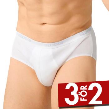 Sloggi Kalsonger 2P For Men Basic Midis Vit bomull Small Herr