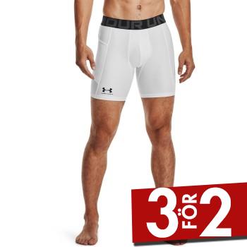 Under Armour Kalsonger 2P HeatGear Mid Compression Shorts Vit Small Herr