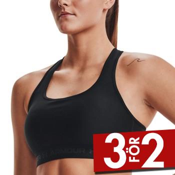 Under Armour BH Mid Crossback Sport Bra Svart polyester Small Dam