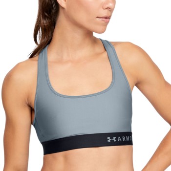 Bilde av Under Armour Bh Mid Crossback Sport Bra Grå/blå Polyester Small Dame