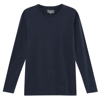 Bread and Boxers Long Sleeve Crew Neck Marineblå økologisk bomuld X-Large Herre