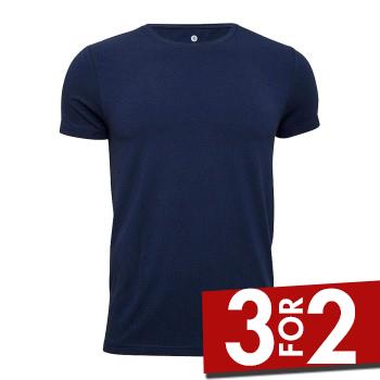 JBS of Denmark Bamboo Blend O-neck T-shirt Marine Medium Herre