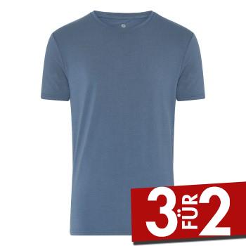 JBS of Denmark Bamboo Blend O-neck T-shirt Blau Large Herren