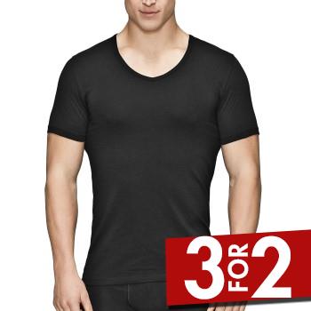 JBS of Denmark Organic Cotton V-neck T-shirt Sort økologisk bomuld X-Large Herre