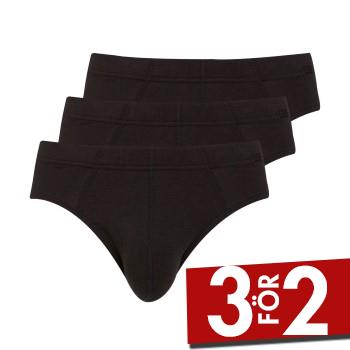 Jockey Kalsonger 3P Cotton Plus Brief Svart Small Herr