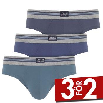 Jockey Kalsonger 3P Cotton Stretch Brief Bl&aring; bomull Small Herr