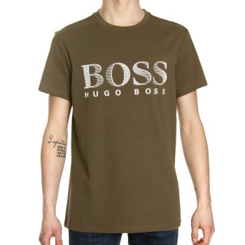 Bilde av Boss T-shirt Rn Mørkgrørnn Bomull Small Herre