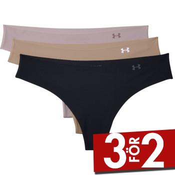 Under Armour Trosor 6P Pure Stretch Thong Svart m Beige Small Dam