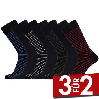 JBS 7P Bamboo Socks Schwarz gestreift Gr 41/44