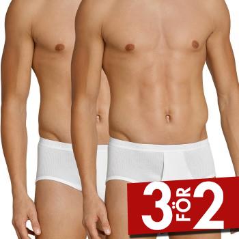 Schiesser Kalsonger 2P Original Classics Double Rib Briefs Vit bomull Small Herr