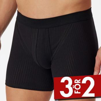 Schiesser Kalsonger 2P Authentic Shorts With Fly Svart bomull Small Herr