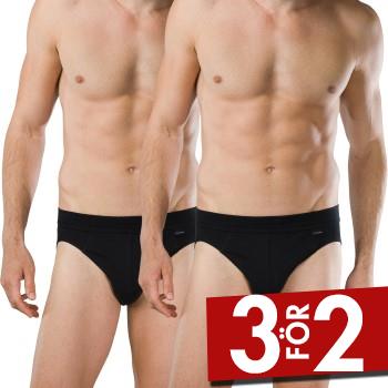 Schiesser Kalsonger 2P Authentic Rio Briefs Svart bomull Small Herr