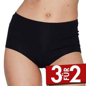 JBS of Denmark Organic Cotton Maxi Brief Schwarz Ökologische Baumwolle Large Damen