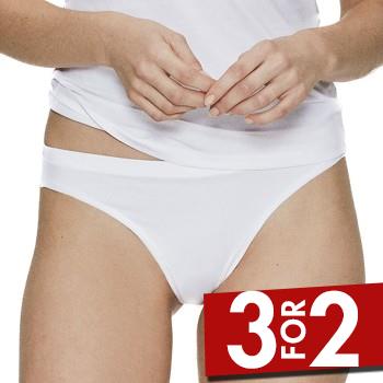 JBS of Denmark Truser Bamboo Thong Hvit Large Dame