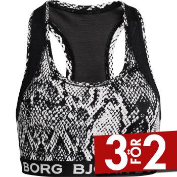 Bj&ouml;rn Borg BH Performance Medium Top Sky Svart/Vit 38 Dam