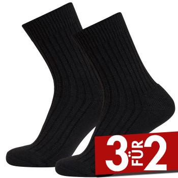 Claudio 2P Wool Terry Socks Schwarz Gr 40/43 Herren
