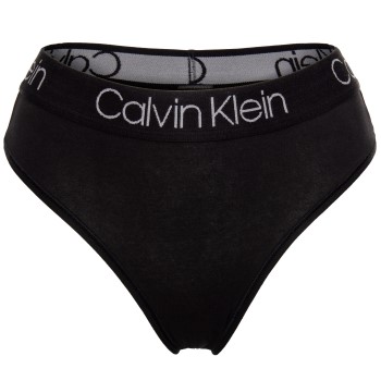 Bilde av Calvin Klein Truser Body Cotton High Waist Thong Svart Bomull Medium Dame